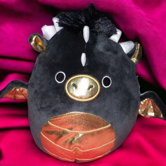 Luxmen the Dragon Black & Gold 7" Squishmallow NWT - Picture 2 of 4
